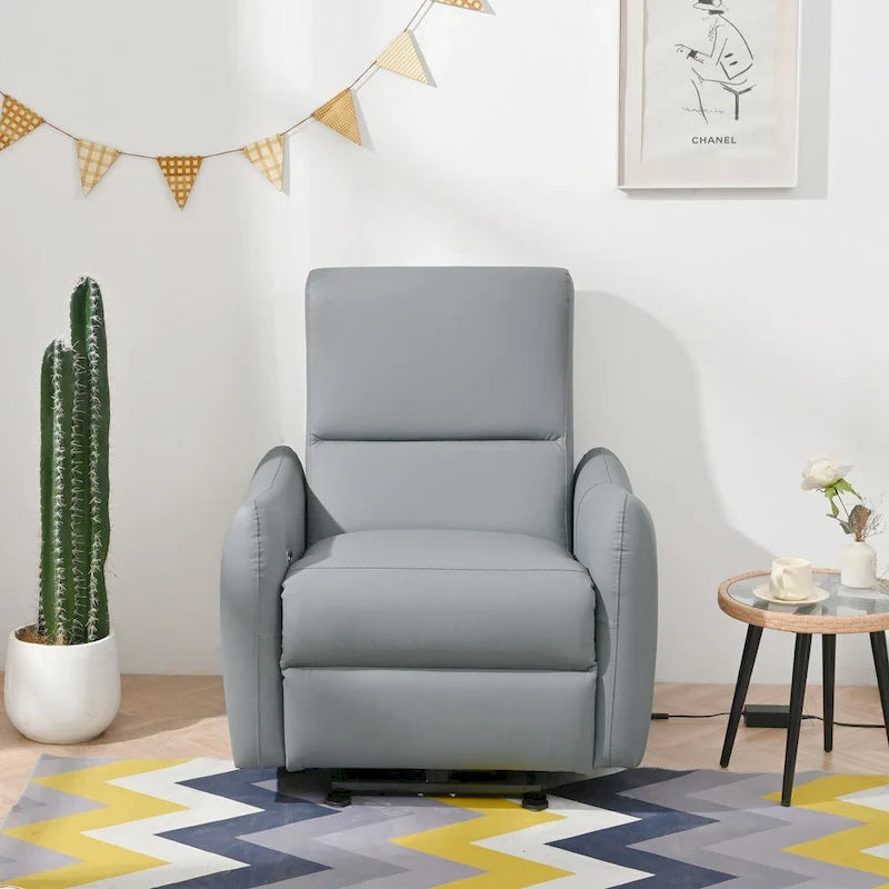 Fauteuil inclinable électrique mural, petit siège de cinéma maison avec soutien lombaire, canapé inclinable simple pour le salon