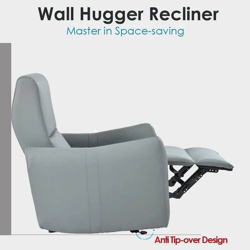 Fauteuil inclinable électrique mural, petit siège de cinéma maison avec soutien lombaire, canapé inclinable simple pour le salon