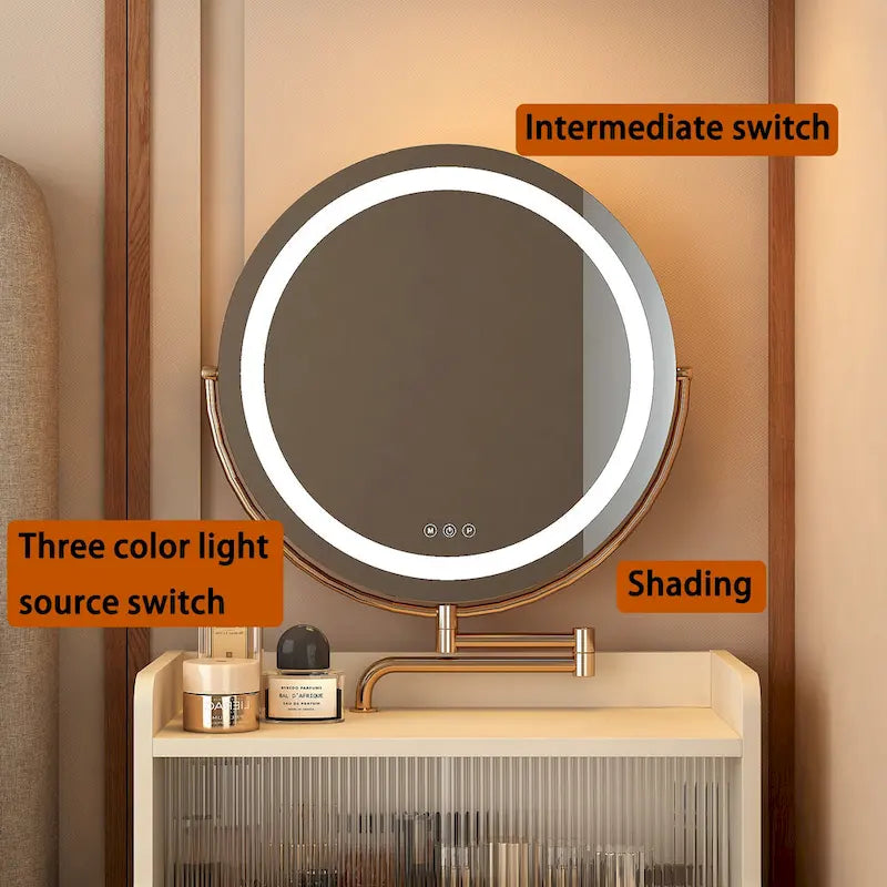 Toeletta 3 in 1 con specchio e luce