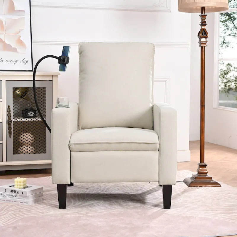 Fauteuils inclinables pour adultes, canapé inclinable réglable avec support de téléphone portable et porte-gobelet