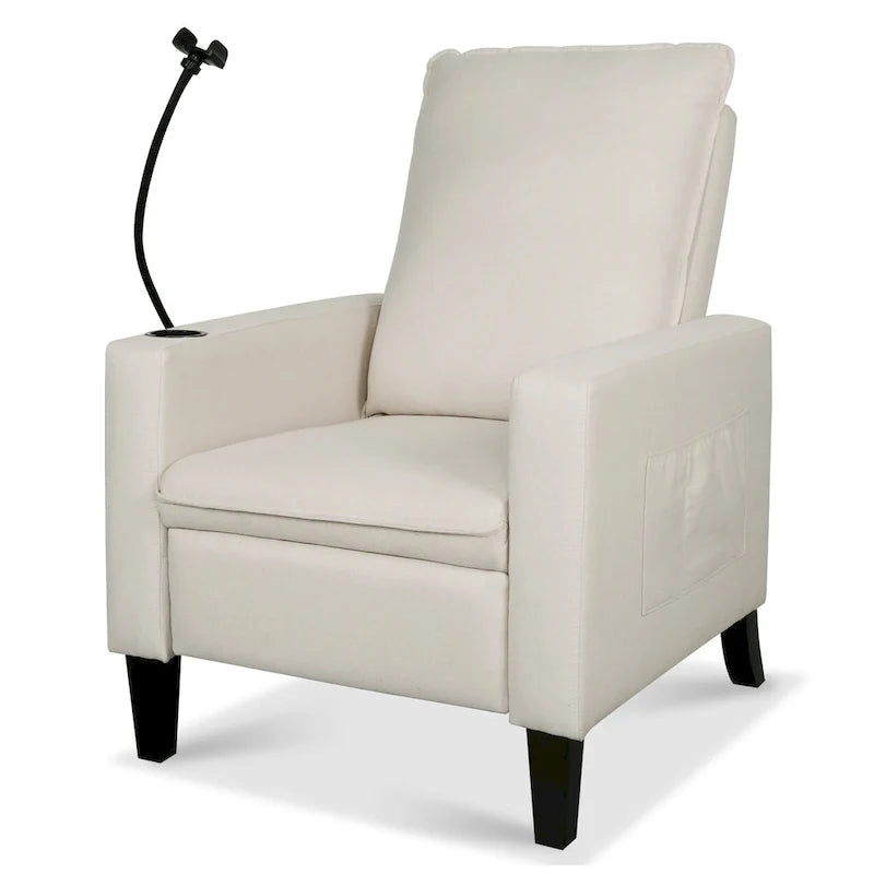 Fauteuils inclinables pour adultes, canapé inclinable réglable avec support de téléphone portable et porte-gobelet