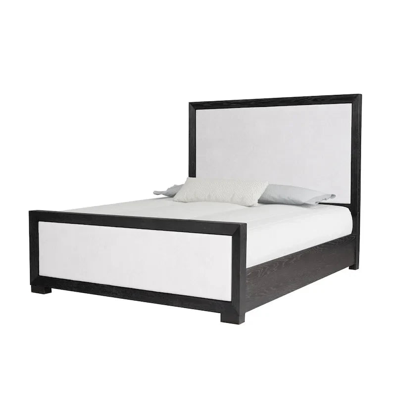 Lit capitonné Durem II de style moderne classique en bois massif de Furniture of America