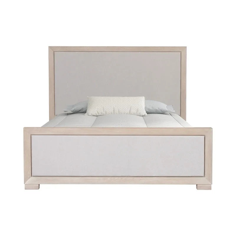 Lit capitonné Durem II de style moderne classique en bois massif de Furniture of America