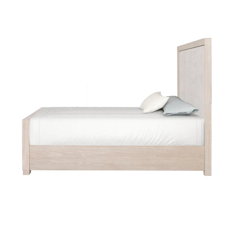 Lit capitonné Durem II de style moderne classique en bois massif de Furniture of America