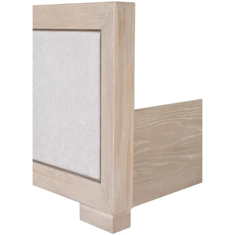 Lit capitonné Durem II de style moderne classique en bois massif de Furniture of America