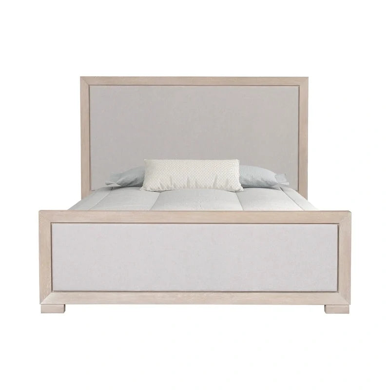 Lit capitonné Durem II de style moderne classique en bois massif de Furniture of America