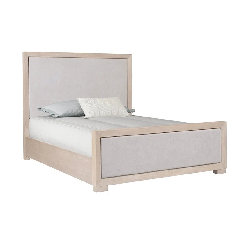 Lit capitonné Durem II de style moderne classique en bois massif de Furniture of America