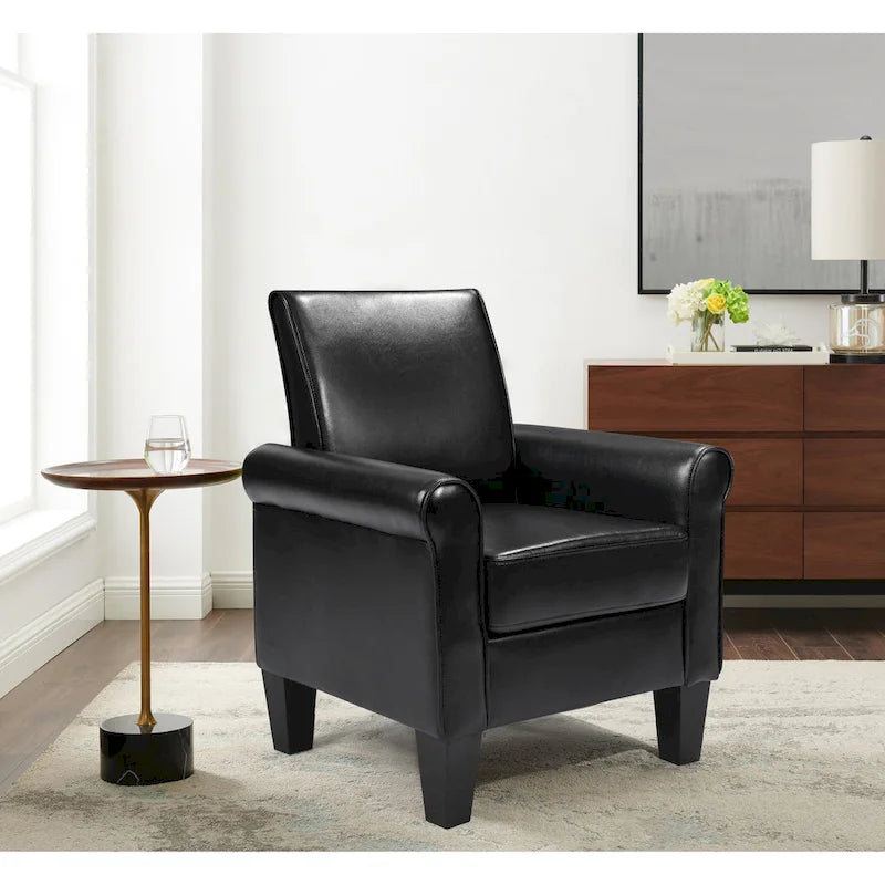 Chaises d'appoint Roomfitters, fauteuil confortable, fauteuil de lecture, salon, chambre, bureau, salle d'attente, cuir PU