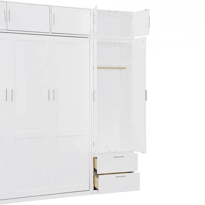 Letto Murphy versatile matrimoniale con contenitore integrato e design pieghevole per ottimizzare lo spazio