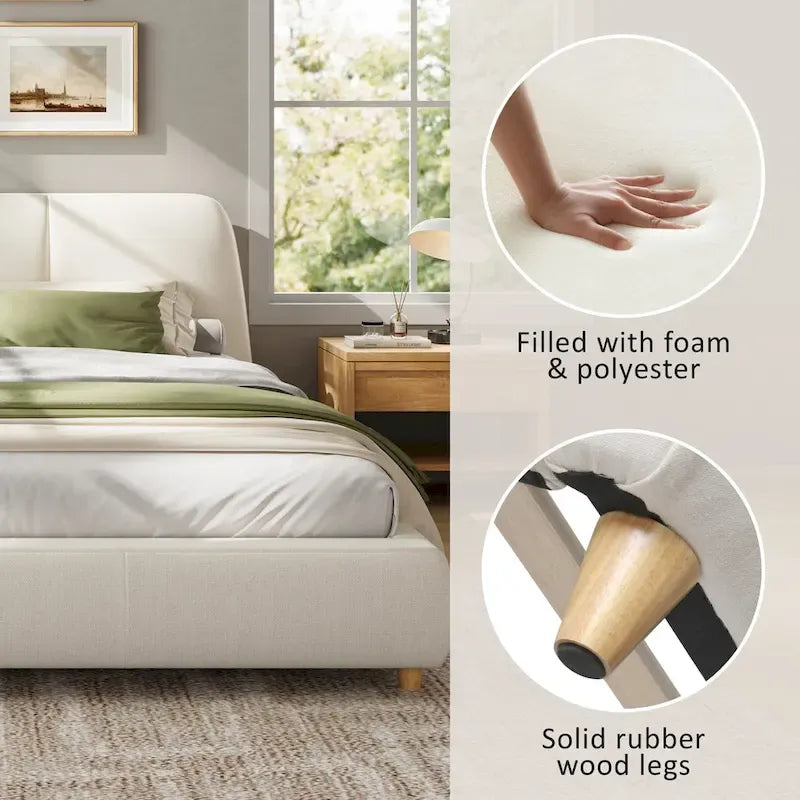 Christopher Knight Home - Struttura letto moderna imbottita Mitchell