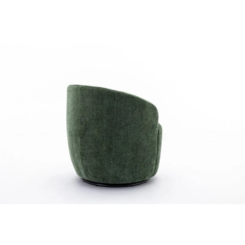 25.6 Swivel Barrel Chair with Black Coating