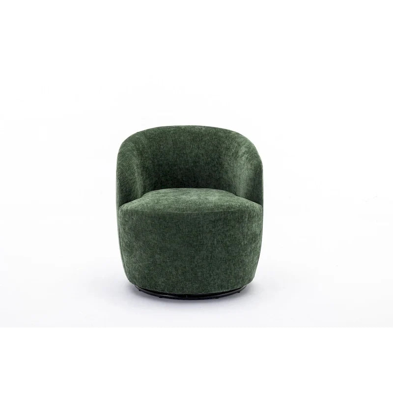 25.6 Swivel Barrel Chair with Black Coating