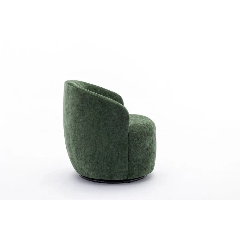 25.6 Swivel Barrel Chair with Black Coating