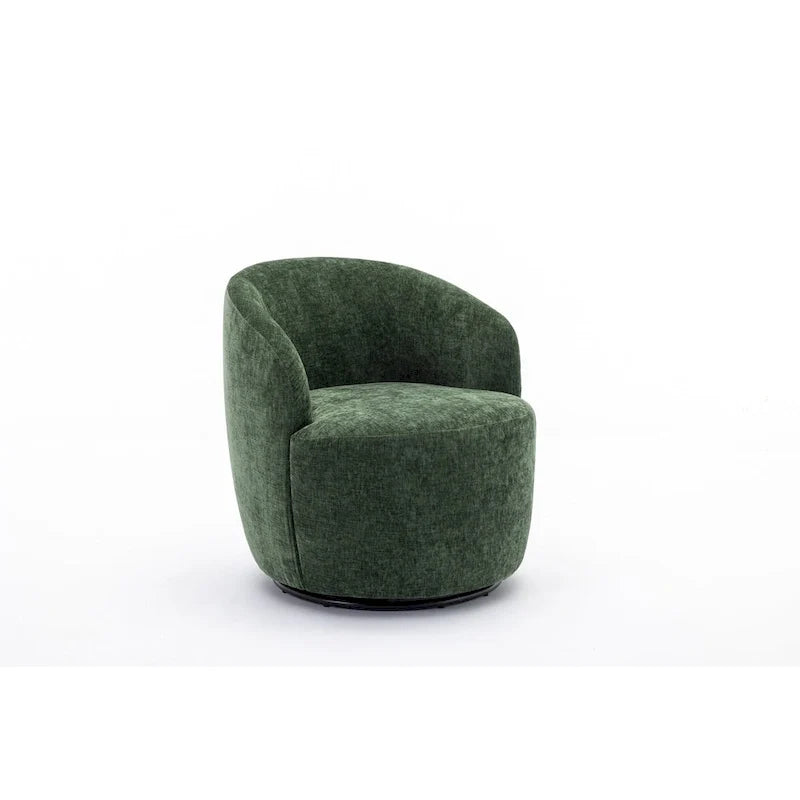 25.6 Swivel Barrel Chair with Black Coating