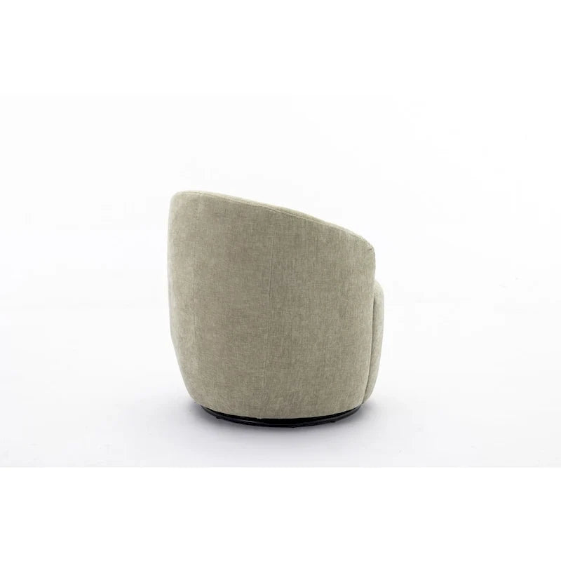 25.6 Swivel Barrel Chair with Black Coating