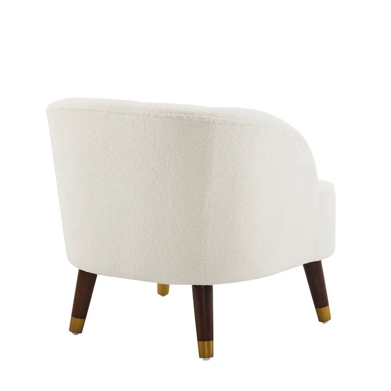 Modern 28.25 Upholstered Accent Chair With Sturdy Rubber Wood Legs for Living Room