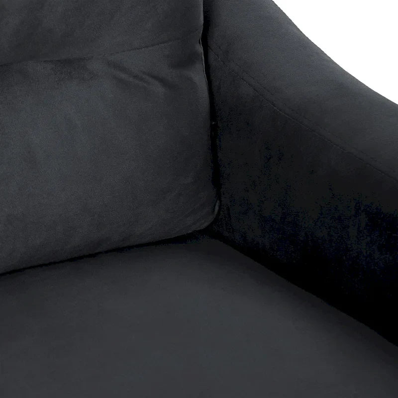 Black Modern 32.2 Upholstered Accent Chair with Sturdy Hardwood Frame and Soft Cushion