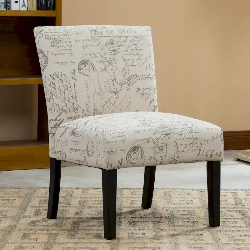 White 25.5 Upholstered Accent Chair