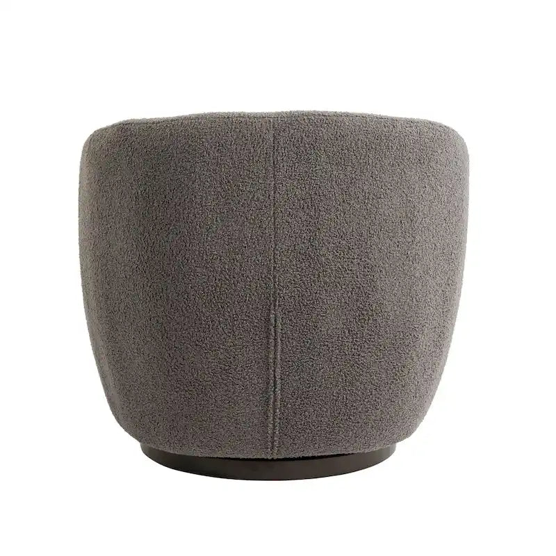 Grey 37.2 Swivel Barrel Chair with Storage