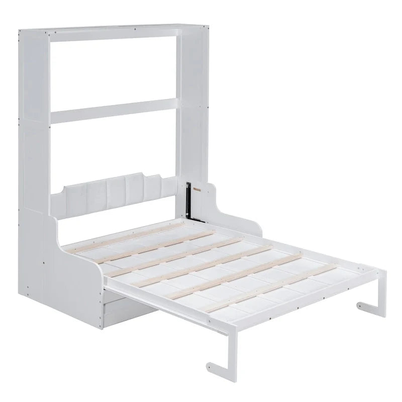 Lit escamotable multifonctionnel Queen Size moderne avec coussin