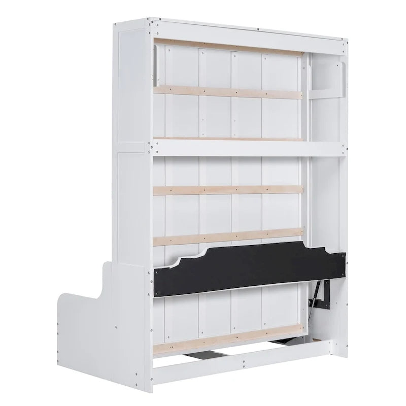 Lit escamotable multifonctionnel Queen Size moderne avec coussin
