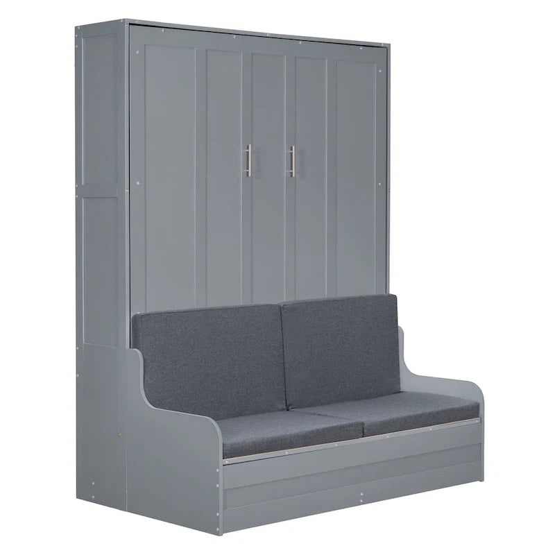 Lit escamotable multifonctionnel Queen Size moderne avec coussin