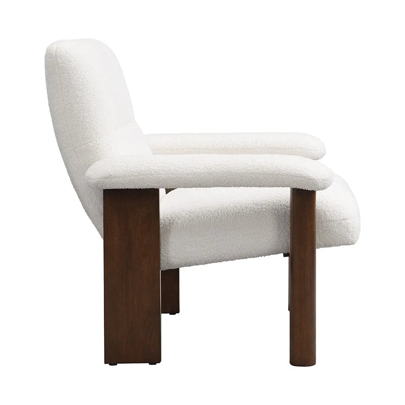 Mid-Century Accent Chair with Ottoman