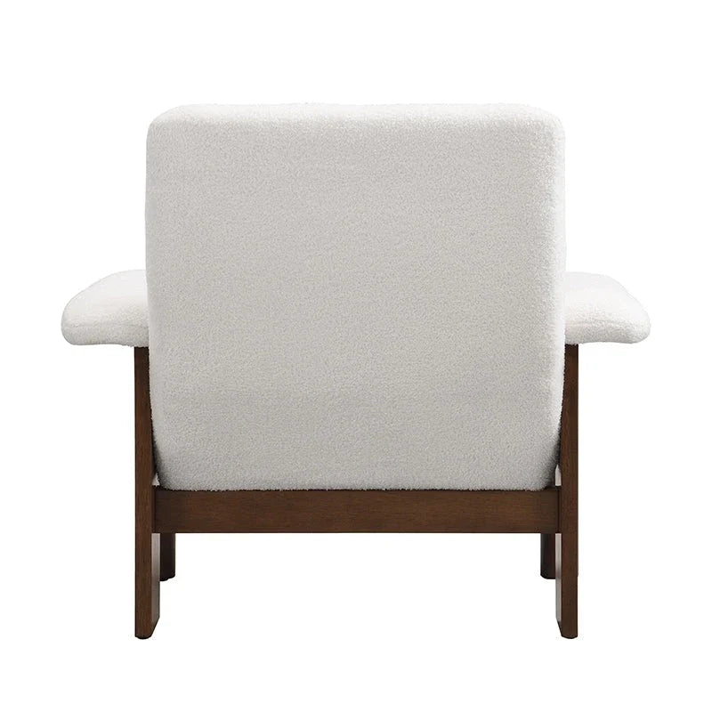 Mid-Century Accent Chair with Ottoman