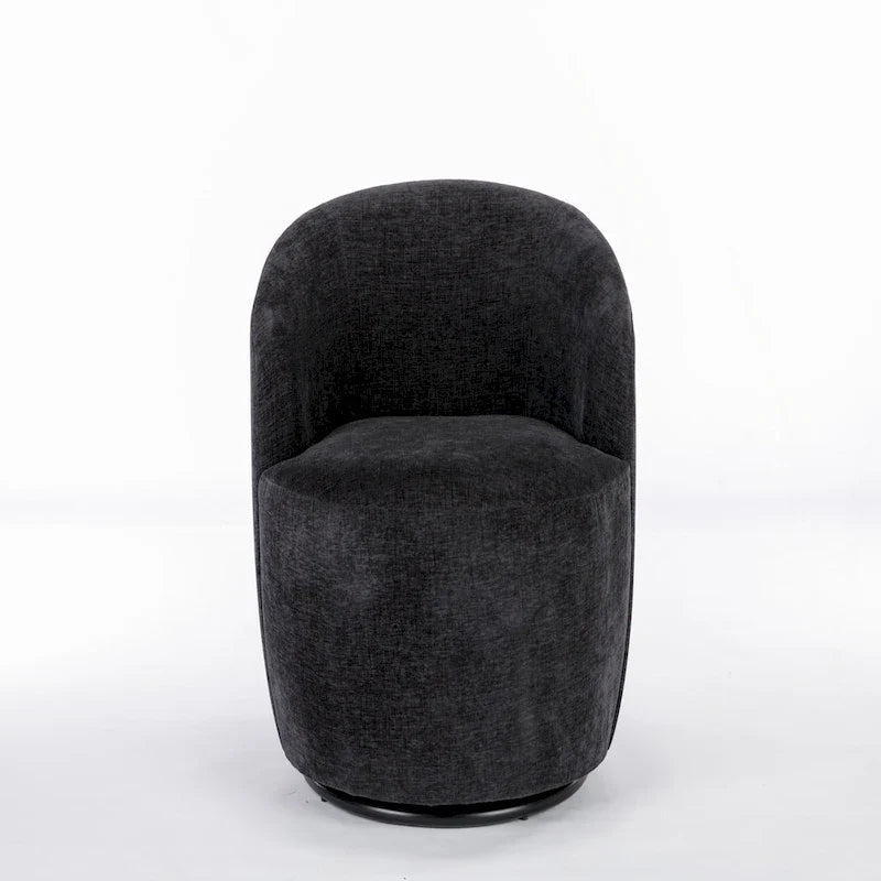 Chenille Fabric Swivel Accent Armchair
