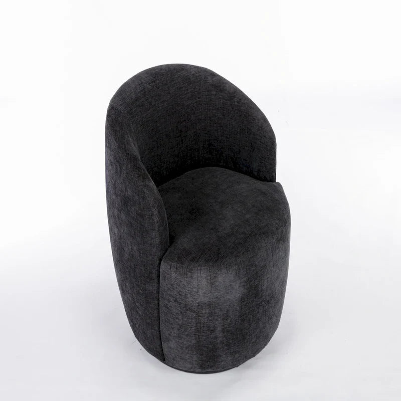 Chenille Fabric Swivel Accent Armchair