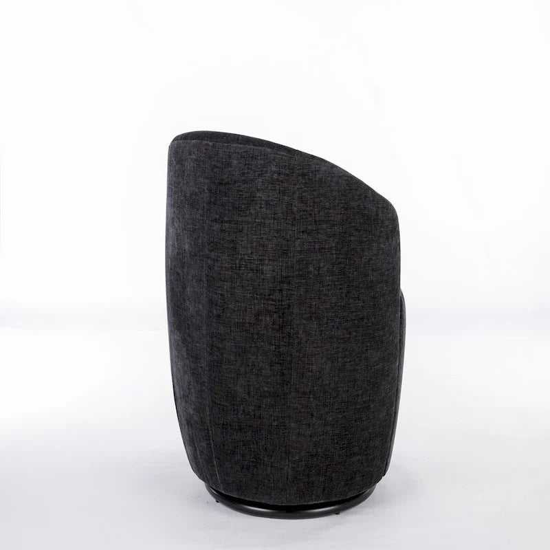 Chenille Fabric Swivel Accent Armchair