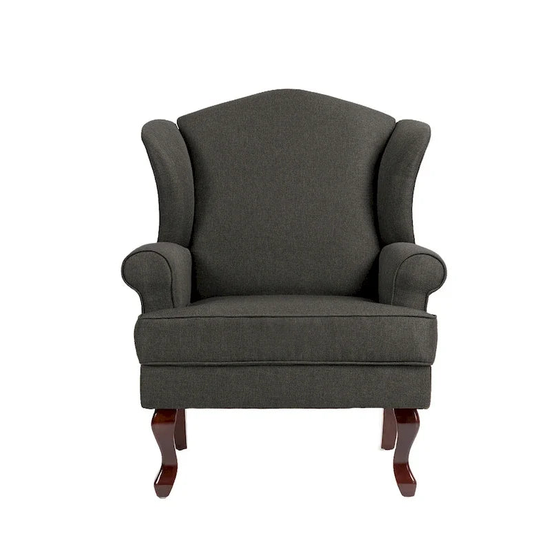 Fauteuil d'appoint rembourré Mid-Century Modern avec oreilles
