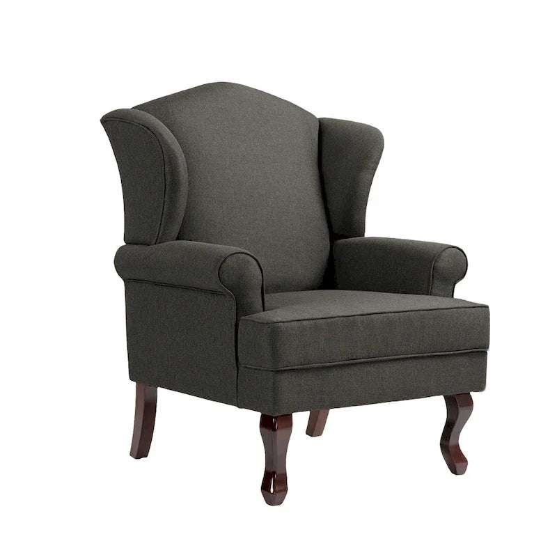 Fauteuil d'appoint rembourré Mid-Century Modern avec oreilles