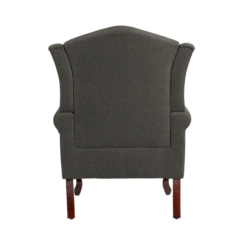 Fauteuil d'appoint rembourré Mid-Century Modern avec oreilles
