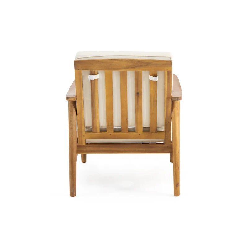 Willowbrook Outdoor Acacia Wood 4 Seater Chat Set by Christopher Knight Home