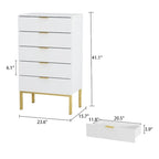 Cassettiera a 5 cassetti Comodino Armadietto contenitore 23,6 L Bianco/Nero
