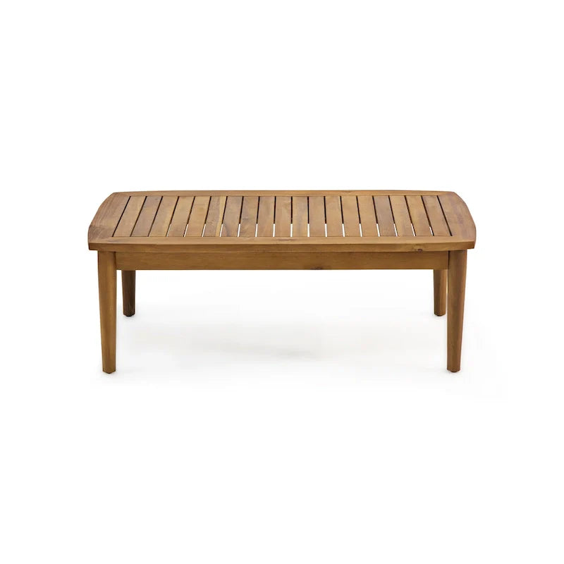 Willowbrook Outdoor Acacia Wood 4 Seater Chat Set by Christopher Knight Home