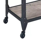Carrello bar in legno e metallo con ruote 79 cm A x 81 cm P x 41 cm L