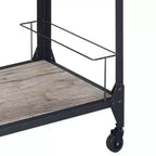 Carrello bar in legno e metallo con ruote 79 cm A x 81 cm P x 41 cm L