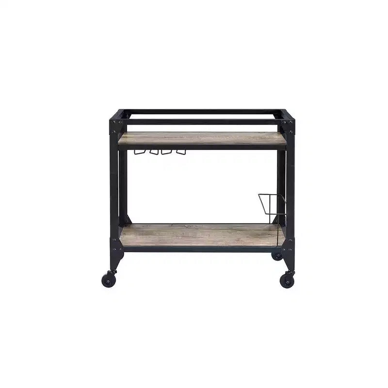 Carrello da Bar Jorgensen Finitura Rovere Rustico/Carbone