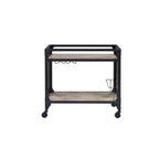 Carrello bar in legno e metallo con ruote 79 cm A x 81 cm P x 41 cm L