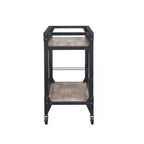 Carrello bar in legno e metallo con ruote 79 cm A x 81 cm P x 41 cm L