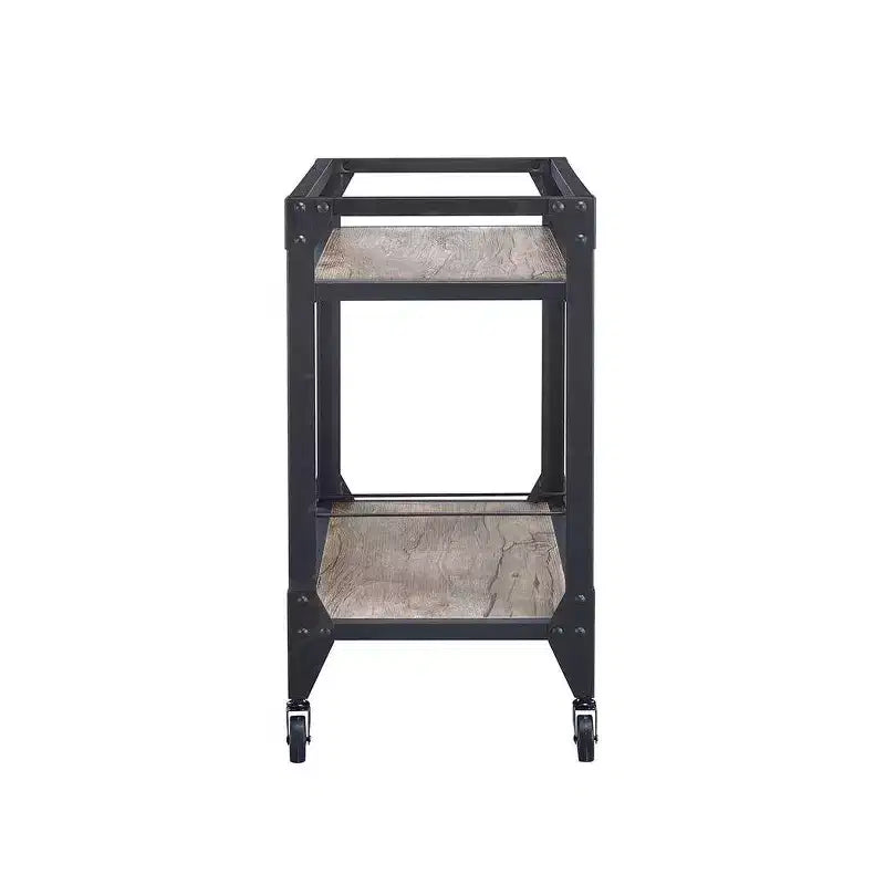 Carrello da Bar Jorgensen Finitura Rovere Rustico/Carbone