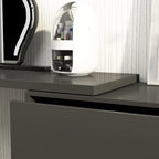 Cassettiera e Scrivania Girevole a 32,7H, con 6 Cassetti, Tavolo da Trucco, Bianco/Nero