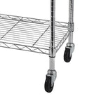 Scaffalatura in acciaio a 5 ripiani con ruote - (59.06 x 17.72 x 70.87)
