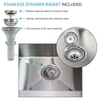 Lavatoio e mobile in acciaio inox 24" L x 22" P x 35" H