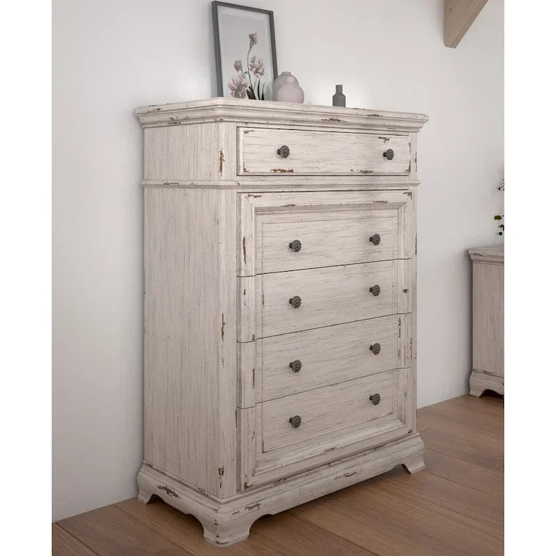 Palisade 5-Piece Antique White Bedroom Set