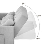 Divano letto trasformabile 3-in-1, Poltrona letto estraibile, Letto pieghevole convertibile per soggiorno