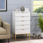 Cassettiera a 5 cassetti Comodino Armadietto contenitore 23,6 L Bianco/Nero