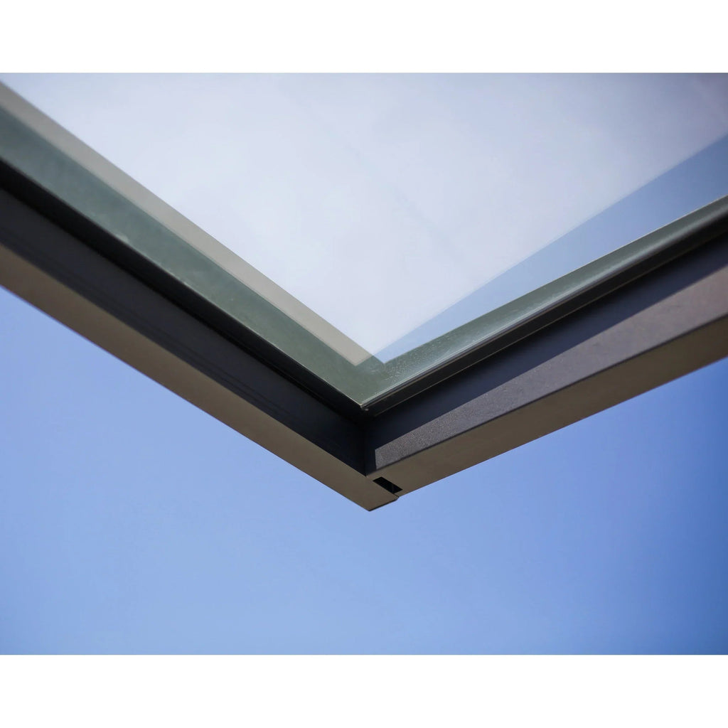 Sophia 3 ft. Grey Clear Door and Window Awning